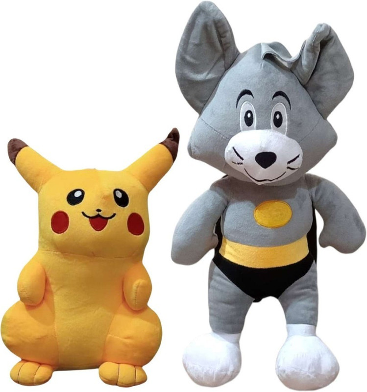 Luipui Cute Teddy & SuperHero Soft Toys (Set of 2) A454  - 42 cm(Yellow / Grey)