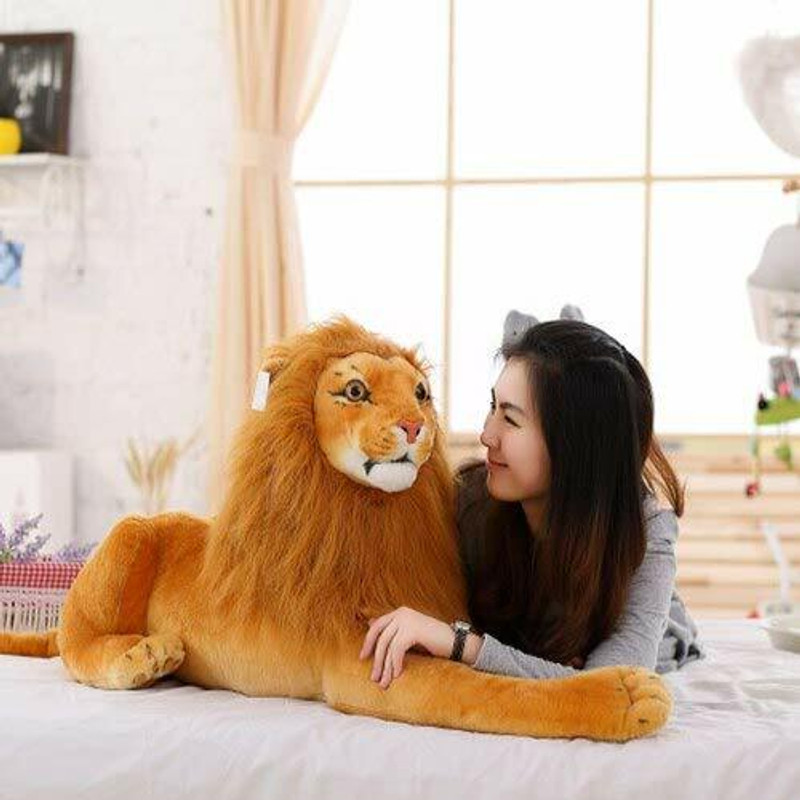 Patly Lion Stuffed Animal Soft Toy for Kids, King of The Jungle - 60 cm(Brown)