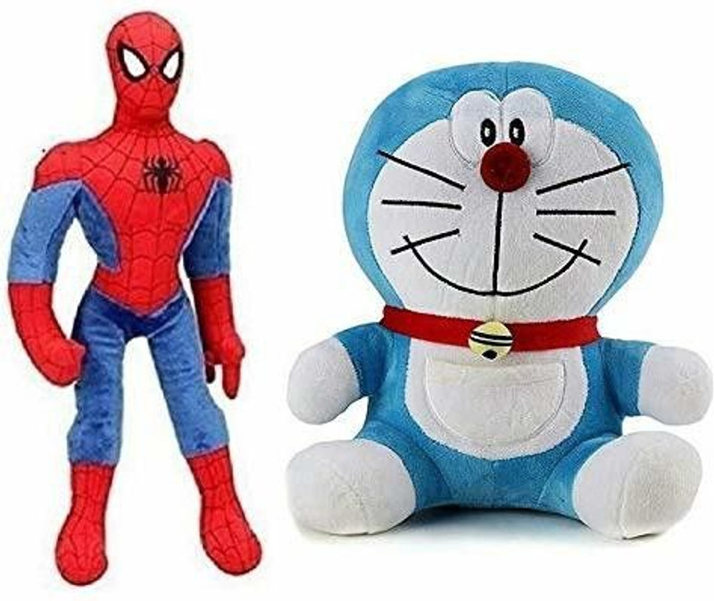 BOLT Spiderman & Doraemon Soft Toy for Kids,Girls & Children Playing Teddy Bear  - 38 cm(Multicolor)