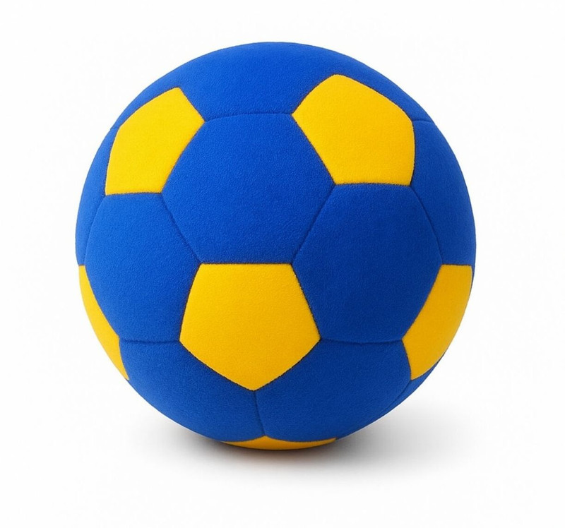 HELLOBEAR Little Legs Soft Ball for Kids Lightweight Toy Ball for Safe Playtime  - 25 cm(Yellow and Blue)