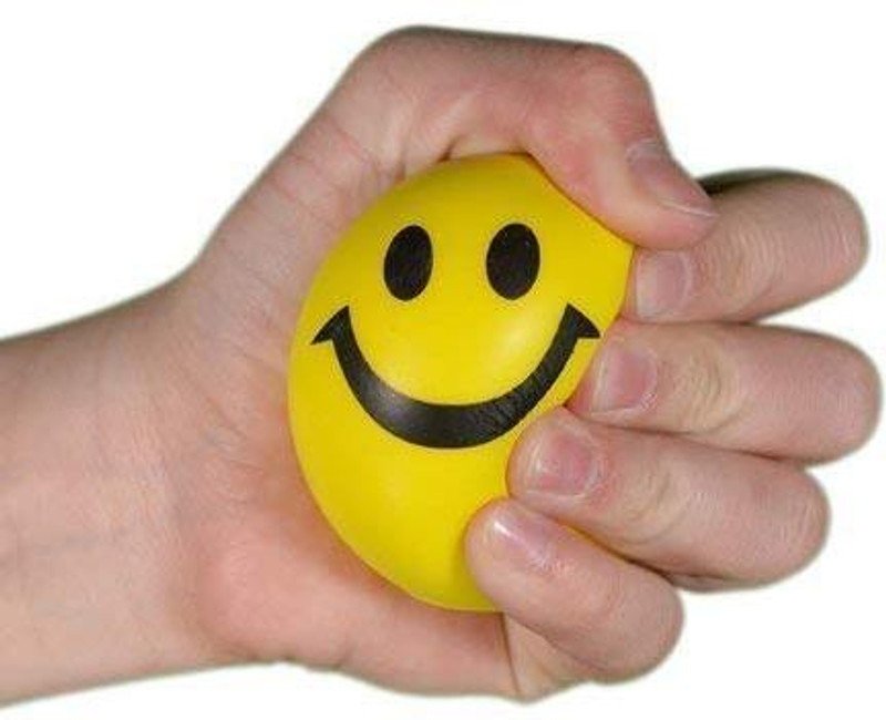 flavouredlove Stress Reliever Squeeze Ball for Kids & Adults Smiley Face  - 7 cm(Yellow)