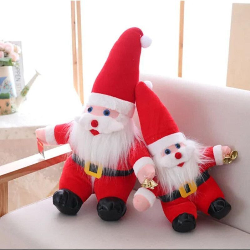 Precious Homeware Christmas Santa Claus Soft Toy Soft Stuffed For Kids 25 Cms (10 Inch) pack of 2  - 10 inch(Red, White)