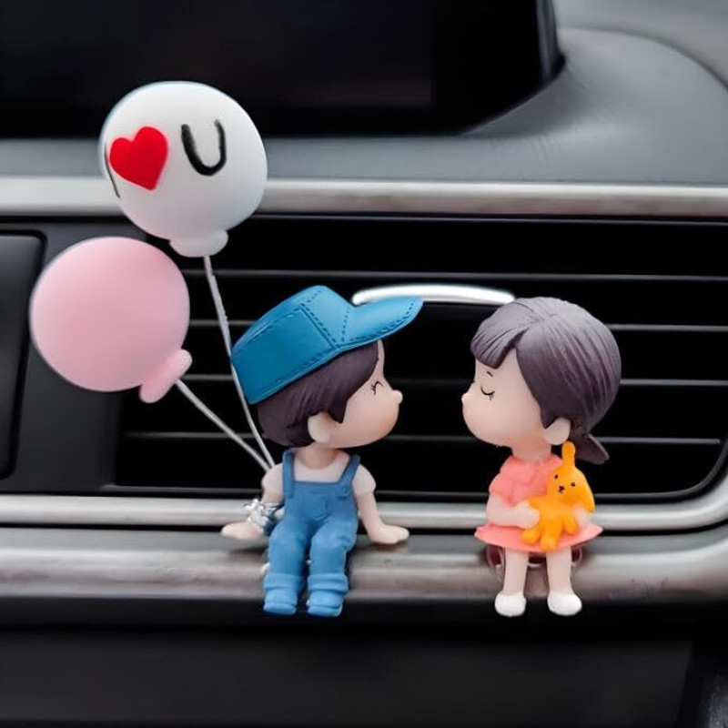 VHD Romantic Couple Showpiece Toy for Home Décor & Gifting T14 - 4 cm(Multicolor)