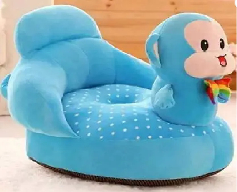 JOUNWAL Monkey Sofa Seat for Baby ( 0 to 3 years), Best gift for newborn kids - 45 cm(Sky blue)