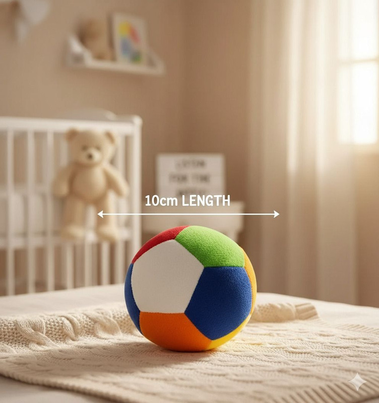 FUN KIDS Jingle Fun Sensory Rattle Ball Toy  - 10 cm(Multicolor)