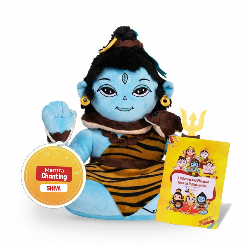 Panda's Box Mantra Chanting Baby Hanuman (Small) | Musical Soft Plush Toy  - 20 cm(Multicolor)