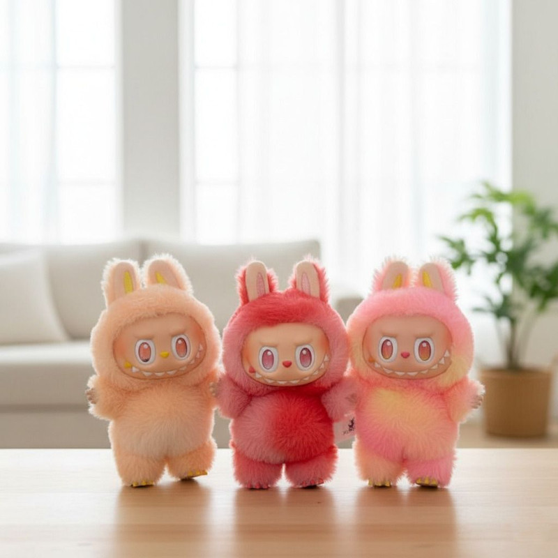TFH Labubu Vinyl Figure Cute Collectible Doll for Home Décor & Gifting - 17 cm(1 Random Color)