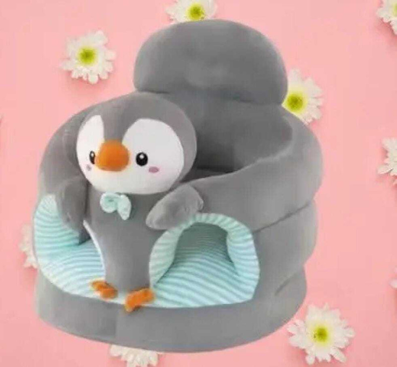 LittlePowz Sofa for Kids Soft Plush Cushion Baby Sofa Seat ROUND-GREEN-CHICK-XQ-02  - 35 cm(Green)
