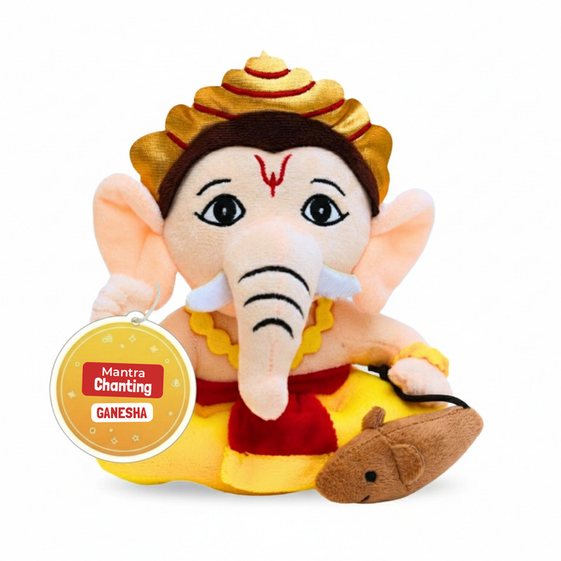 Panda's Box Mantra Chanting Baby Ganesha (09 Inches)  - 9 inch(Multicolor)