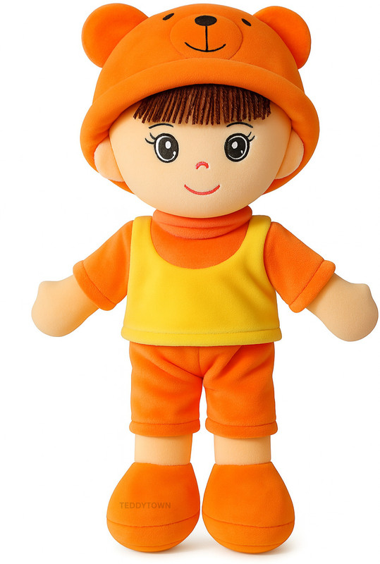 TEDDY TOWN Eddie Boy Soft Toy For kids And Doll Collectors - 40 cm(Orange+yellow)