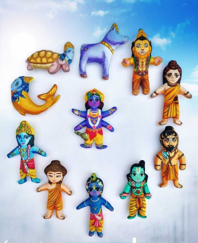 UAS ACHYUTA EXPERT TRADING CO UAS Narayan Eleven Avtar Soft Toys  - 8 inch(Multicolor)