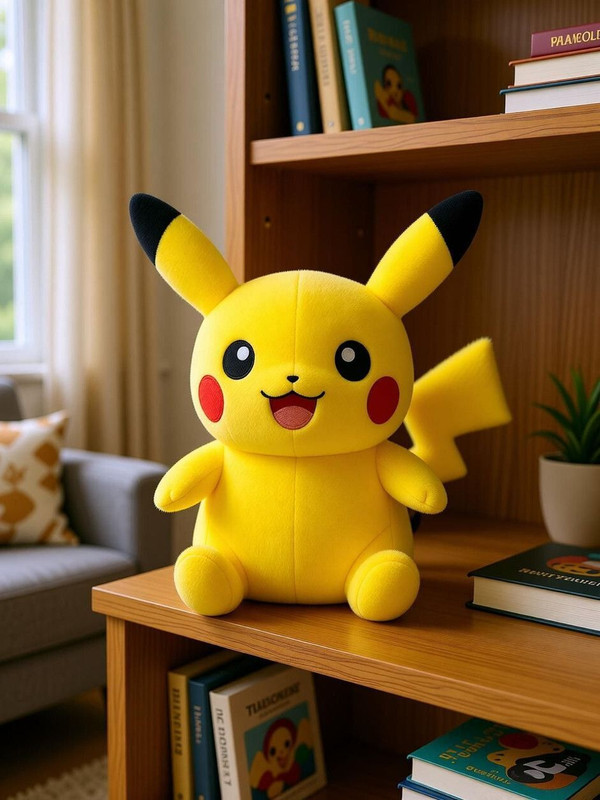 SRE Soft Toy - Plush Pikachu with Enlarged Ears for Kids - 30 cm(Yellow)