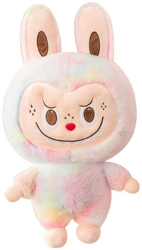Lovehug Rainbow Labubu Doll with Scarf Anime Plush Soft Stuffed Figure Plush Toy Doll  - 30 cm(Rainbow)