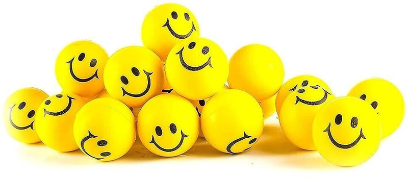 4NEwBiES Smiley Soft Balls/ Stress Reliever Smile Ball  - 7 cm(Multicolor)