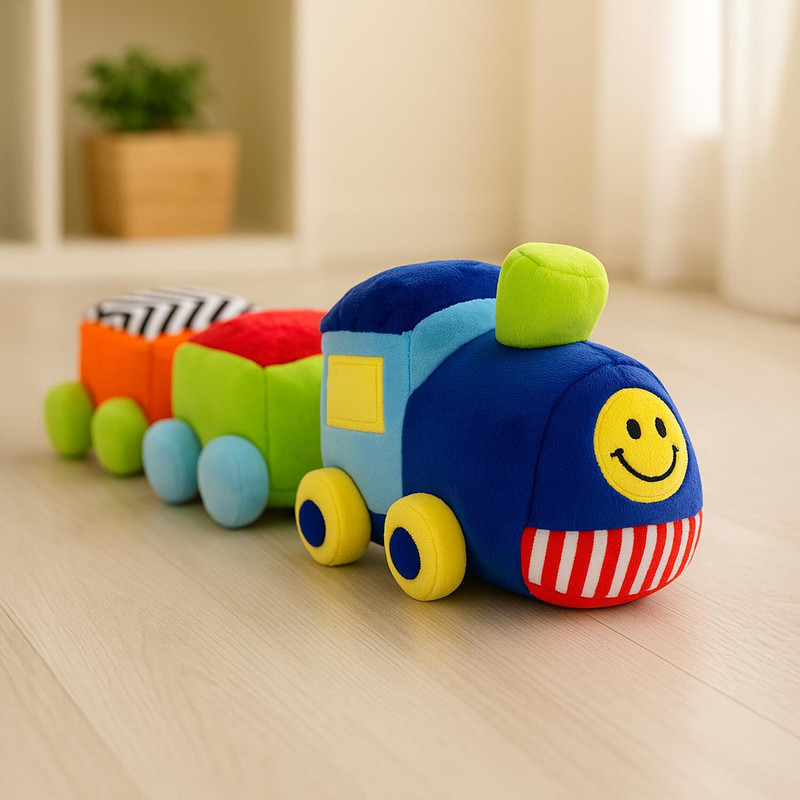 little ginnie Soft Toys For Kids | Train Stuffed Toy | Ideal Gift for 6+Months Baby  - 22 inch(Multicolor)