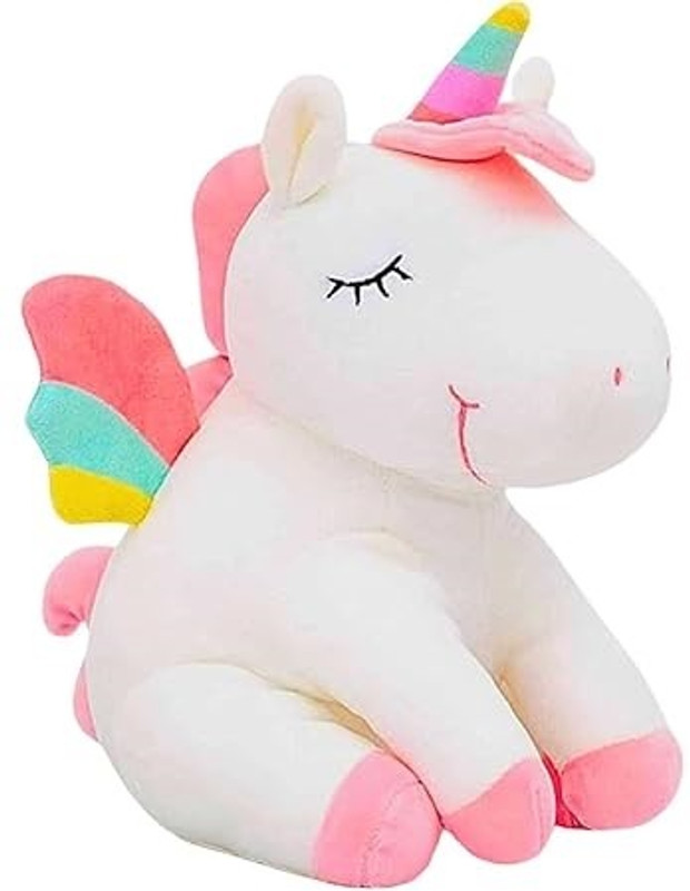 Anidhi Unicorn Plush Toy Unicorn Doll - 2 cm (White) - 20 cm(Multicolor)