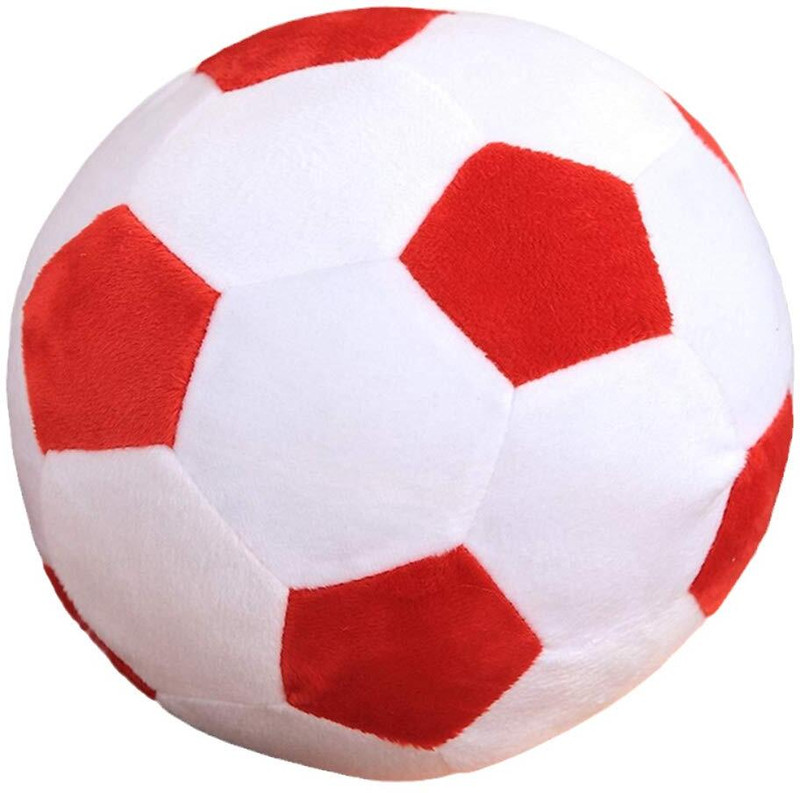 Toyingly Red And White Ball Plush Toy for Kids - 20 cm(Multicolor)