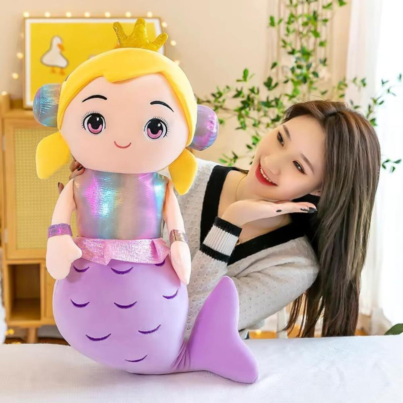 Besties NEW Purple Mermaid 40 cm Soft Stuffed Plush Toy for Kids Girls Birthday Gifts - 40 cm(Purple)