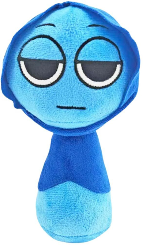 TechMax Solution Blue Scarf Sprunki Plush Toys - 30 cm(Light Blue)