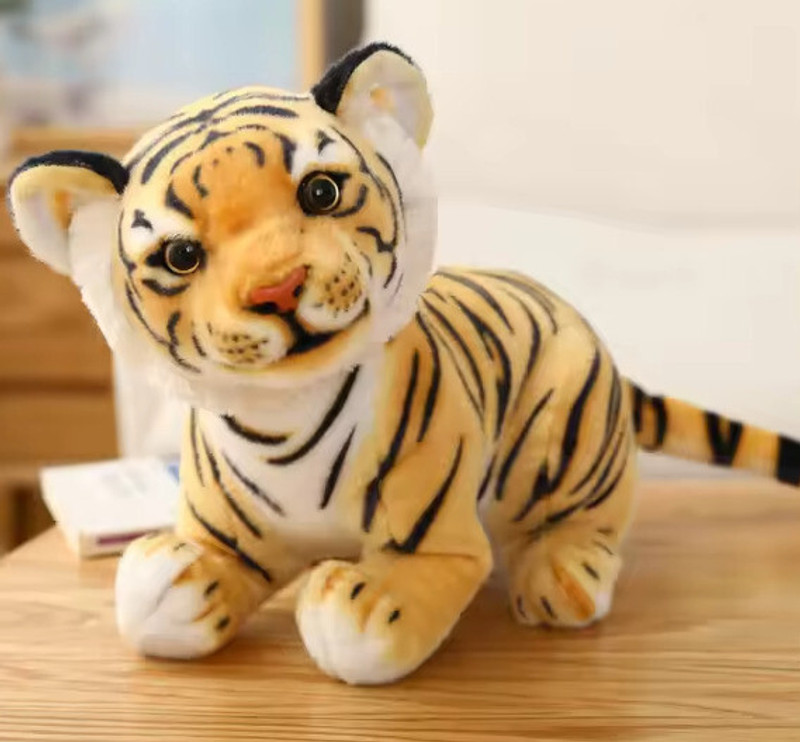 SHREEJI GIFT Tiger Stuffed Soft Toy for Kids  - 23 cm(Brown)