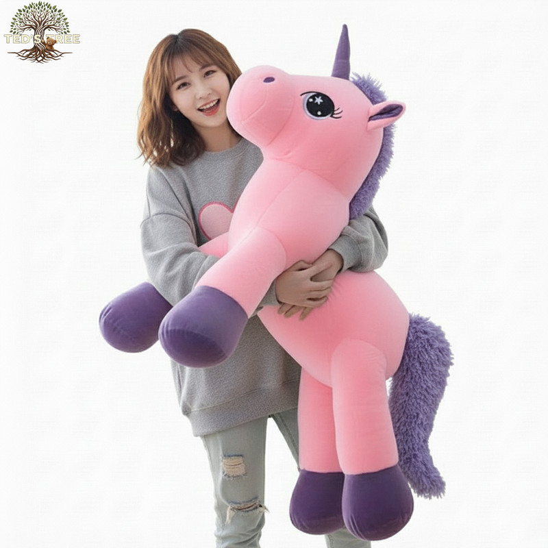 Tedstree Giant and Adorable Unicorn Soft and Stuffed Toys for Birthday Gift for Girls/ - 100 cm(Pink)