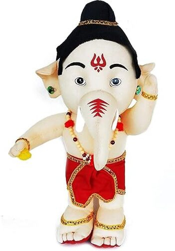 KRISHIVALAYA Bal Ganesh Ganpati Teddy Bear Soft Stuffed Plush Toy (45 cm)  - 45 cm(Multicolor)