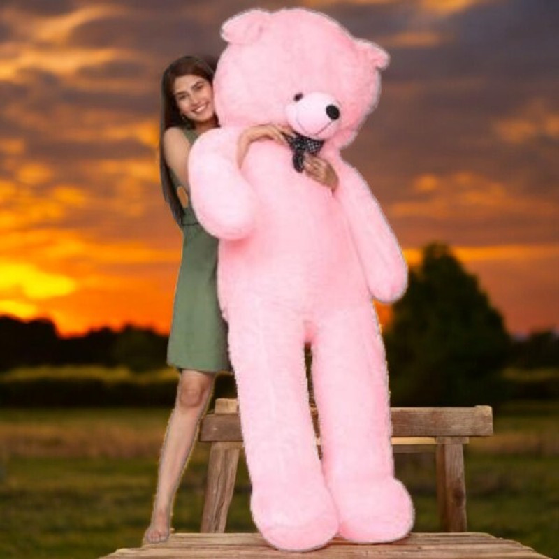Krishna Creation Giant 5 Feet Pink Teddy Bear – Best Hugging Plush Toy - 60 inch(Pink)