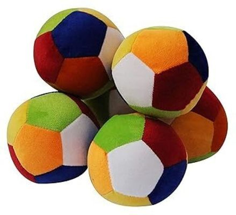 SRE Plush Soft Ball for Babies | Cotton Early Learning Toy for Kids  - 5 cm(Multicolor)