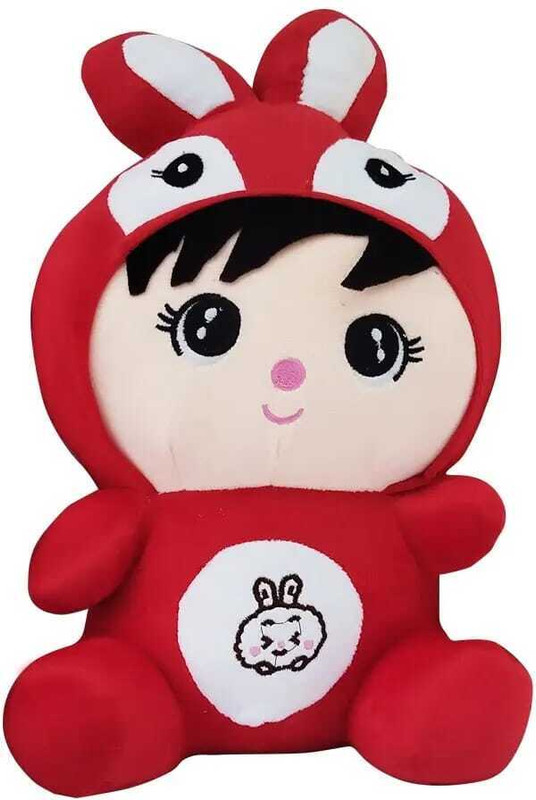 KPN Premium Quality| Baby Rabbit in Red Plush Soft Toys for Your Kids  - 30 cm(Red, pale ivory)