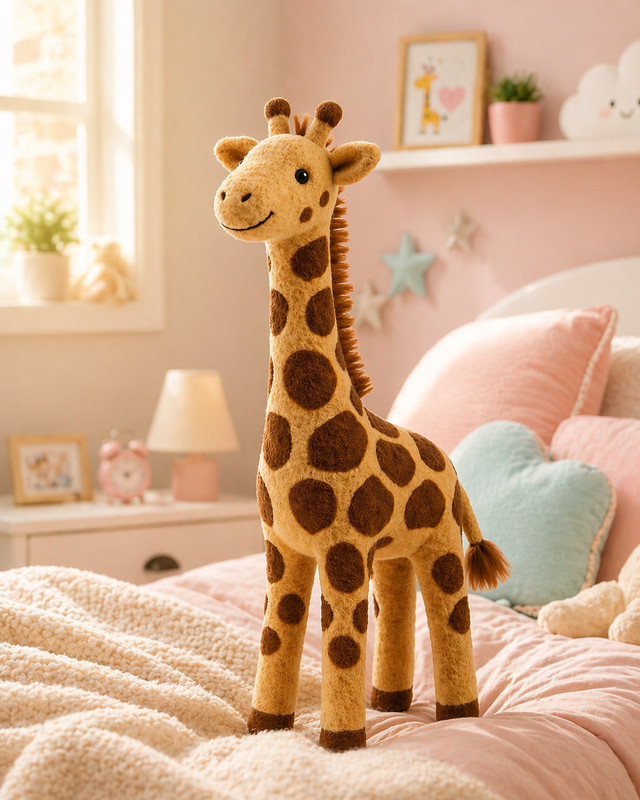 drovex Cute Baby Giraffe Plush Soft Toy - 250 mm(Yellow & Brown)