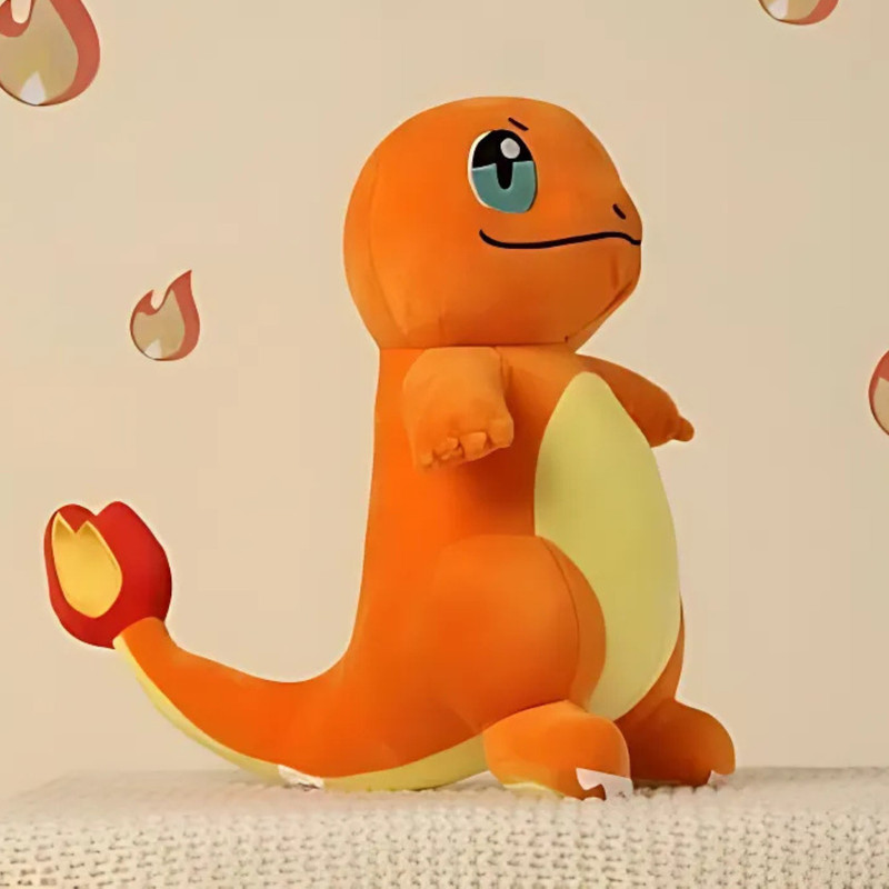 jr jack & rose charmender Soft Toy Cute & Huggable Plush Toy for Kids - 30 cm(Orange)