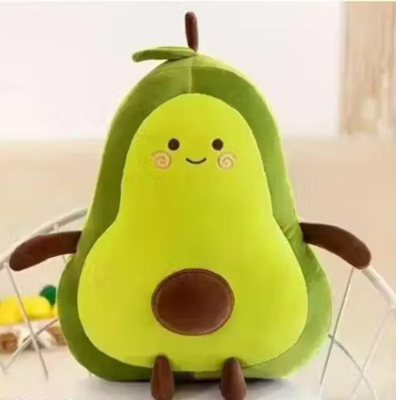 Anidhi Avocado Pillow Plush Toy Soft Cuddly Cute Gift for Kids & Adults- 35 mm (Green) - 35 cm(Green)