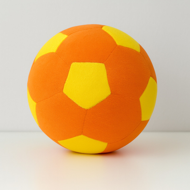 Toyingly Soft Foam Soccer Ball, Orange and Yellow, Indoor and Outdoor Play  - 20 cm(Orange, Yellow)