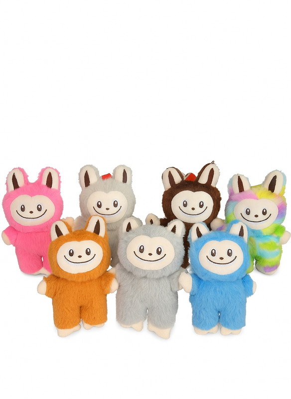 Purple beats Soft Toy Labubu Doll (Random Color 1pc)  - 6 cm(Multicolor)
