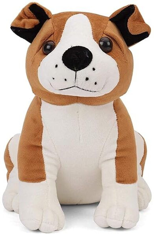 sai ji Bull Dog Soft Toys for Kids, Sitting Puppy Soft Toy for Baby Girls  - 30 cm(Multicolor)