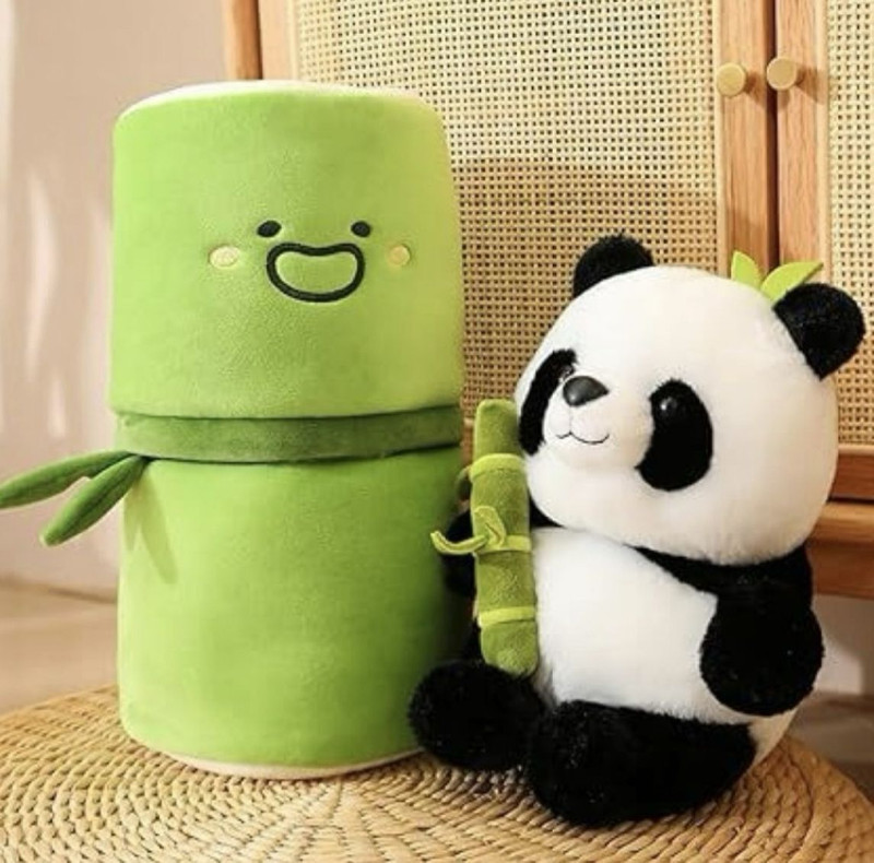 R C TRADERS Panda Bamboo Soft Toys for Kids Playing Teddy Bear, Soft Toy for Girls  - 28 cm(Green)