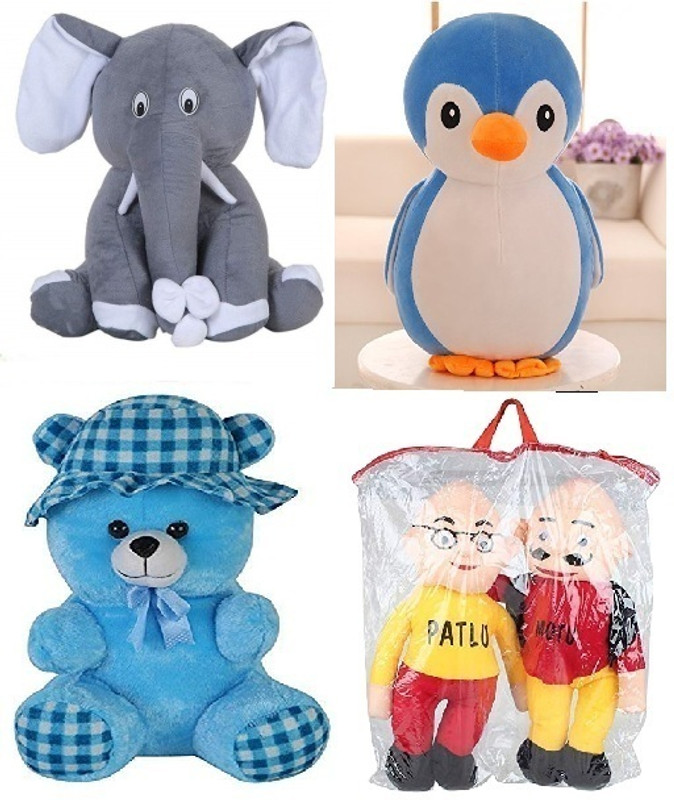 MHK Combo Of 4 Trending Soft Toys For Kids_399 - 18 cm(Multicolor)