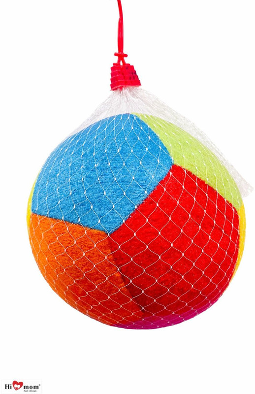 HI MOM Multicolor Soft Plush Rattle Ball for Infants & Toddlers  - 15 cm(Red, Multicolor)