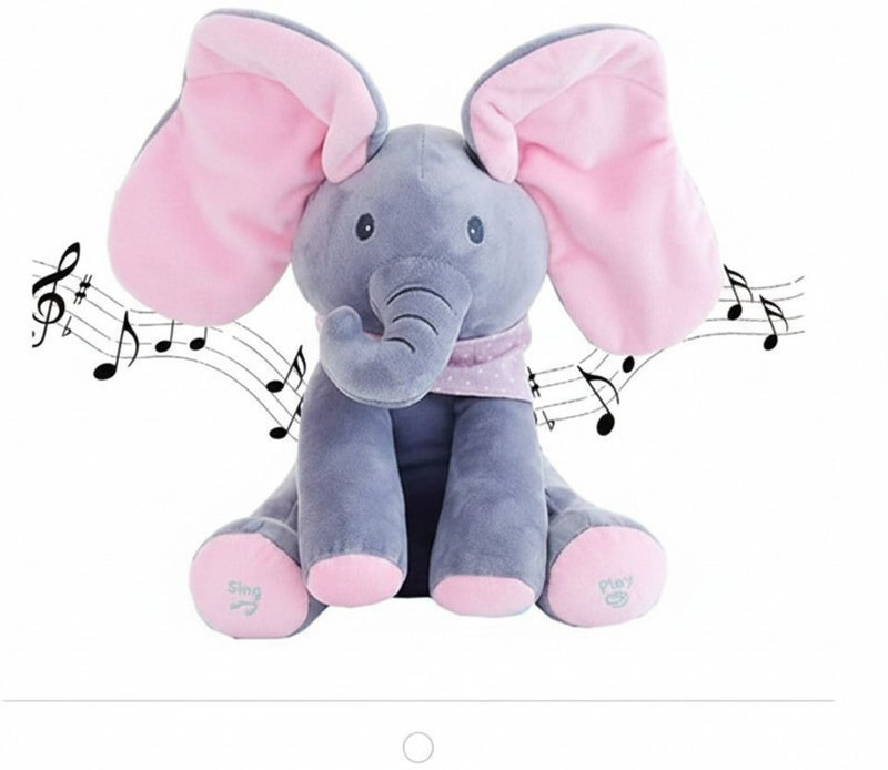 Bitline Elephant Stuff Toy for Baby Toddlers Musical Soft Plush Toy Flappy Ears - 80 mm(Multicolor)