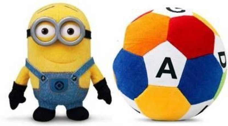 KPN New Soft Lovable Hugable For Minion And Kids Ball Alphabet Soft Toys For Kids To  - 30 cm(Multicolor)