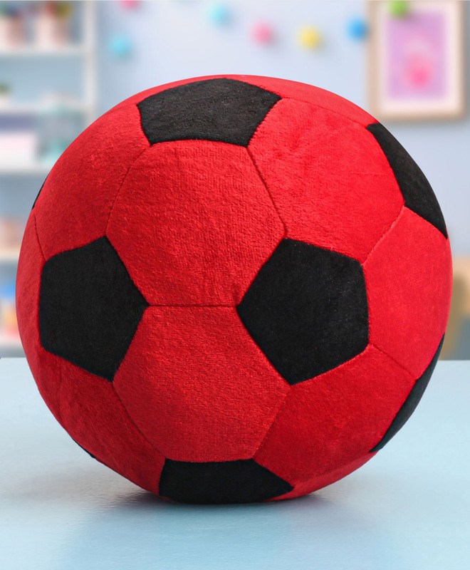 Toyingly Red Black Ball Plush Toy for Kids  - 25 cm(Multicolor)