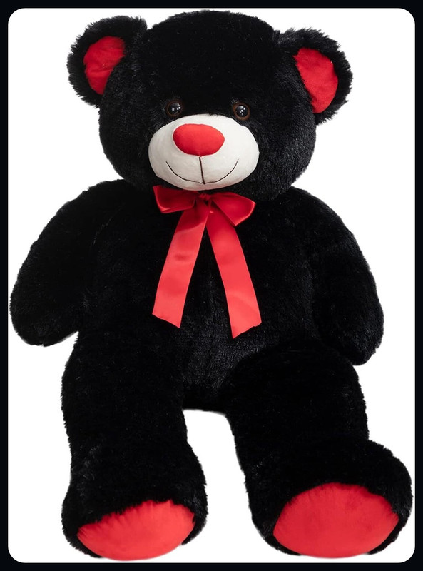 itaCheeHUB 4 feet Black teddy bear toys gift-new36 - 46 inch(Black, Red)