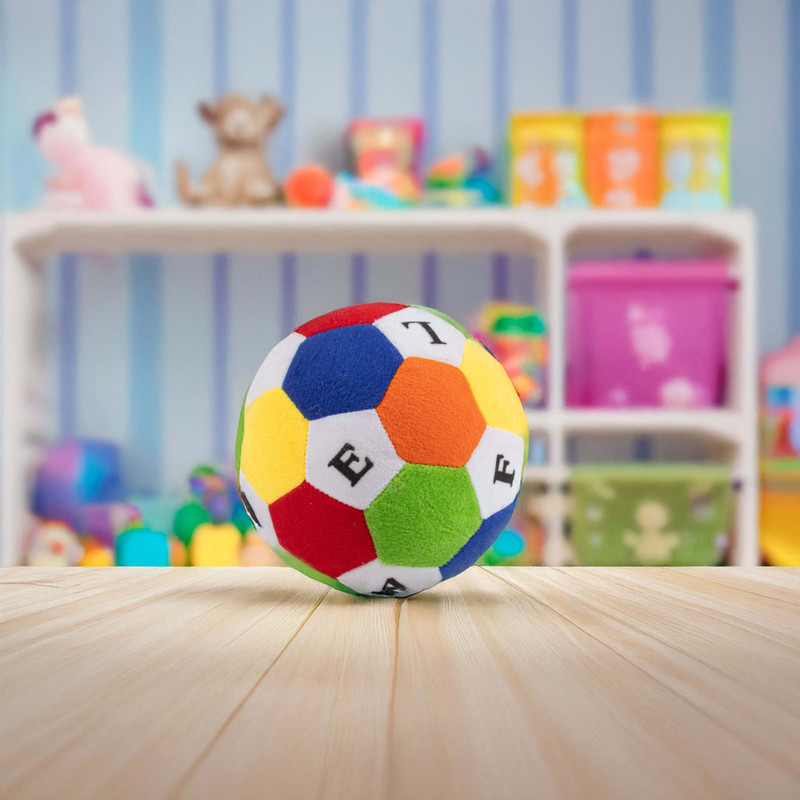 ITSY Bitsy Soft Football with Letters 7.08 Inch Dia 1 Pc Kids Alphabet Play Ball  - 17.9 cm(Multicolor)