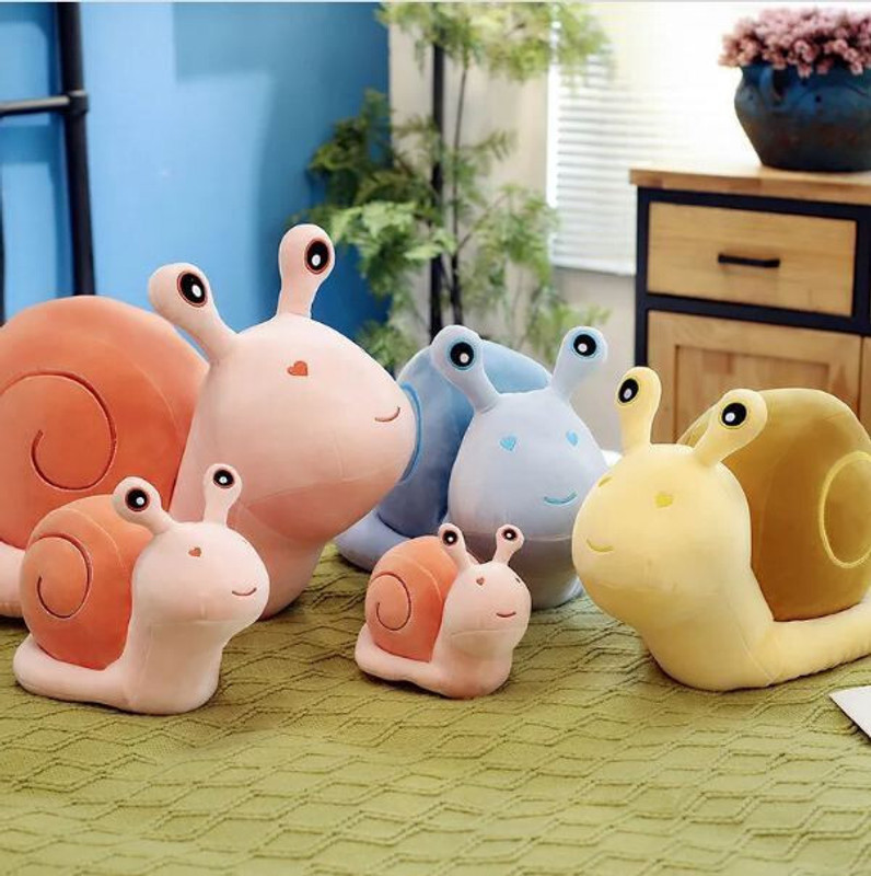 AN Teddy Cute Snail Super Soft Animal Plush Toy for Baby Kids Birthday Gift - 27 cm(Yellow)