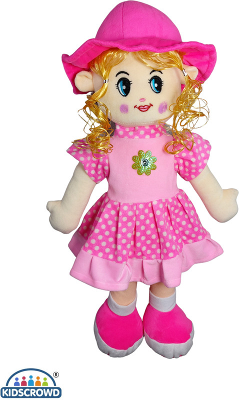 KIDSCROWD Super Soft Cute Stuffed Girl Doll For Kids Soft Toy - 60 cm(Pink)