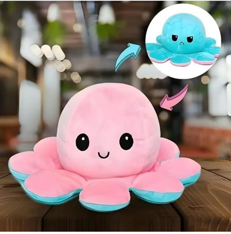 Kheelone Wale Blue Pink Octopus Reverse Soft toys  - 5 mm(Multicolor)