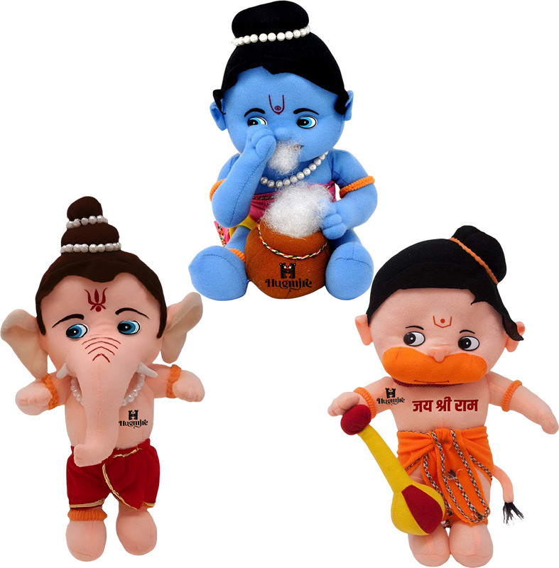 Hugmire Bal Hanuman, Krishna & Ganesh for Decoration, Babies, Birthday & Gift - 25 cm(Multicolor)