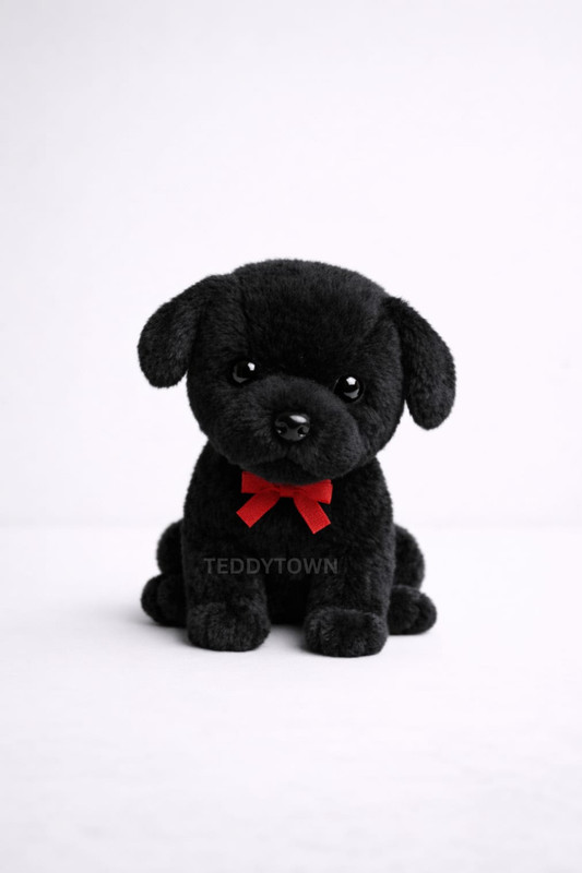 TEDDY TOWN Cute Sitting Dog | For Your Babies | Girls Kids For Birthday Gifts - 28 cm(Black)