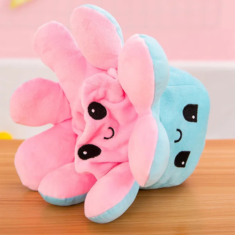 Toyingly Reversible Octopus Plush Toy – Double-Sided Flip Mood Octopus  - 25 cm(Multicolor)