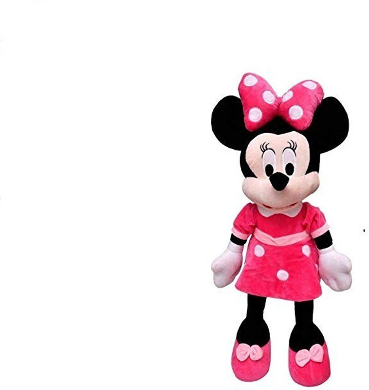 WIPLK Minnie Mouse Doll Kids Plush Soft Toy 40cm Height Pink and Black Color - 40 cm(Pink)